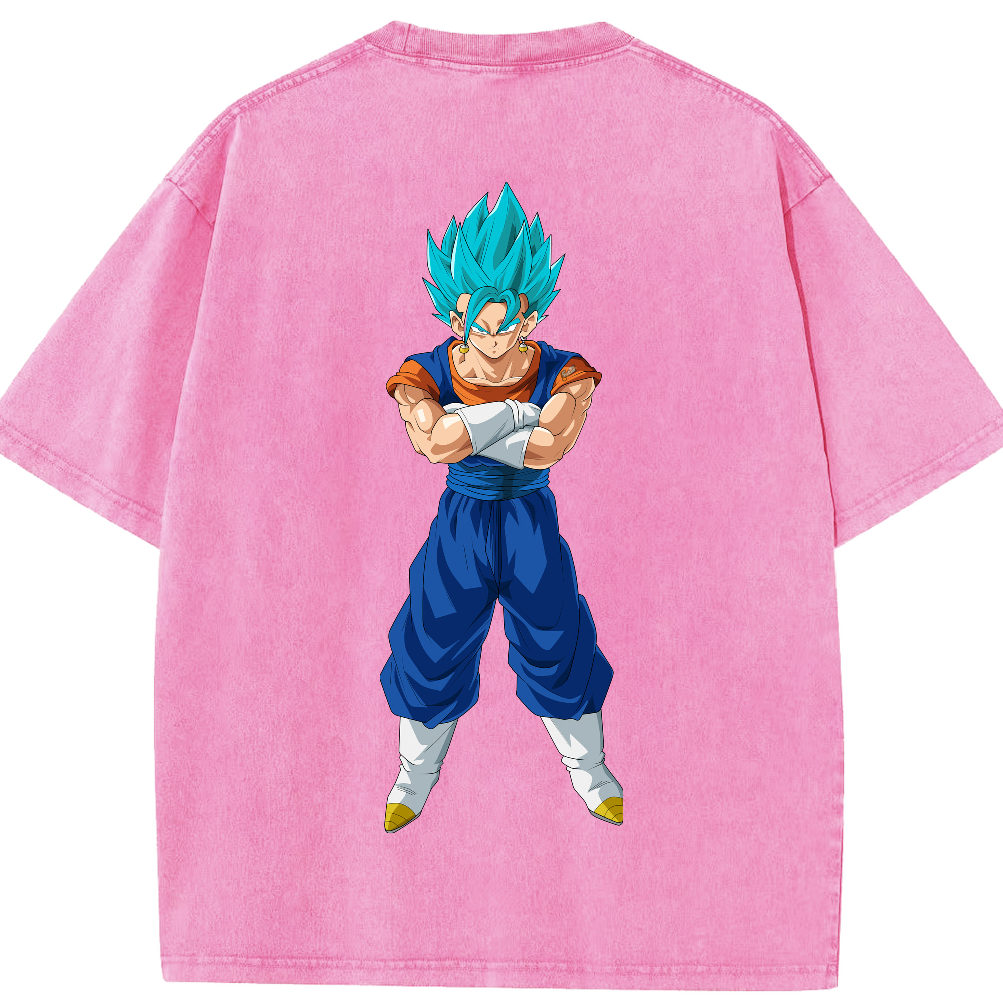 （画像用） ドラゴンボール ベジット DRAGON BALL Vegetto 綿100% ヴィンテージ風 半袖Tシャツ（背面プリント）